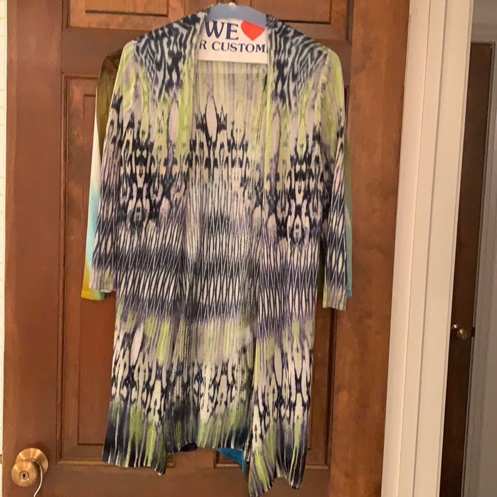 Blue and green light weight cardigans